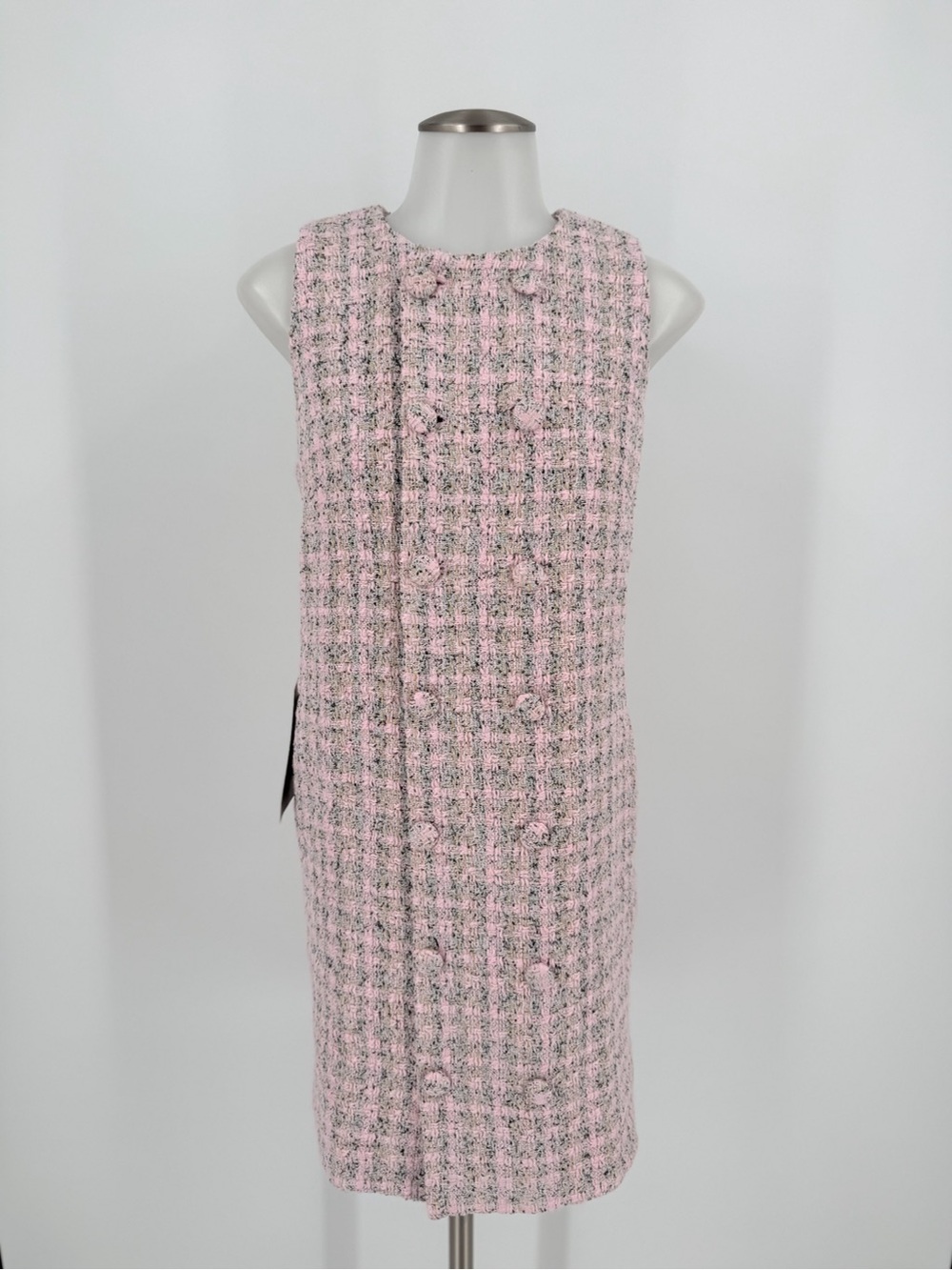 Tuckernuck Pink Tweed Sleeveless Shift Dress - Picture 3 of 9
